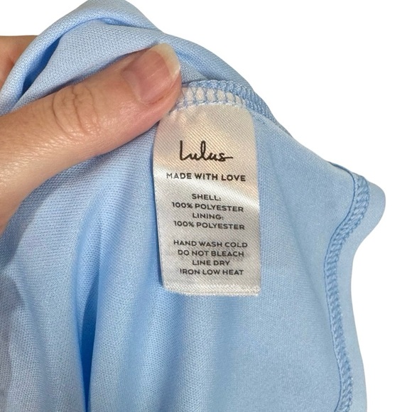 NEW NWT Lulu’s Perfectly Divine Blue Floral Tulle Tiered Ruffled Midi Dress - Picture 9 of 11